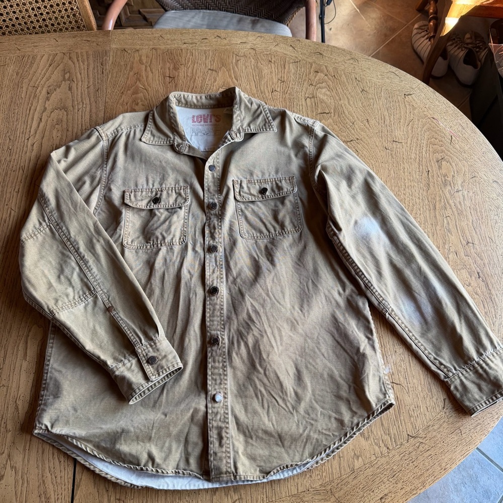 Levi’s Workwear Tan Canvas Utility Shirt – Size M